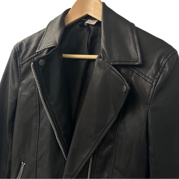 H&M Biker Faux Leather Jacket in Black - Picture 3 of 12